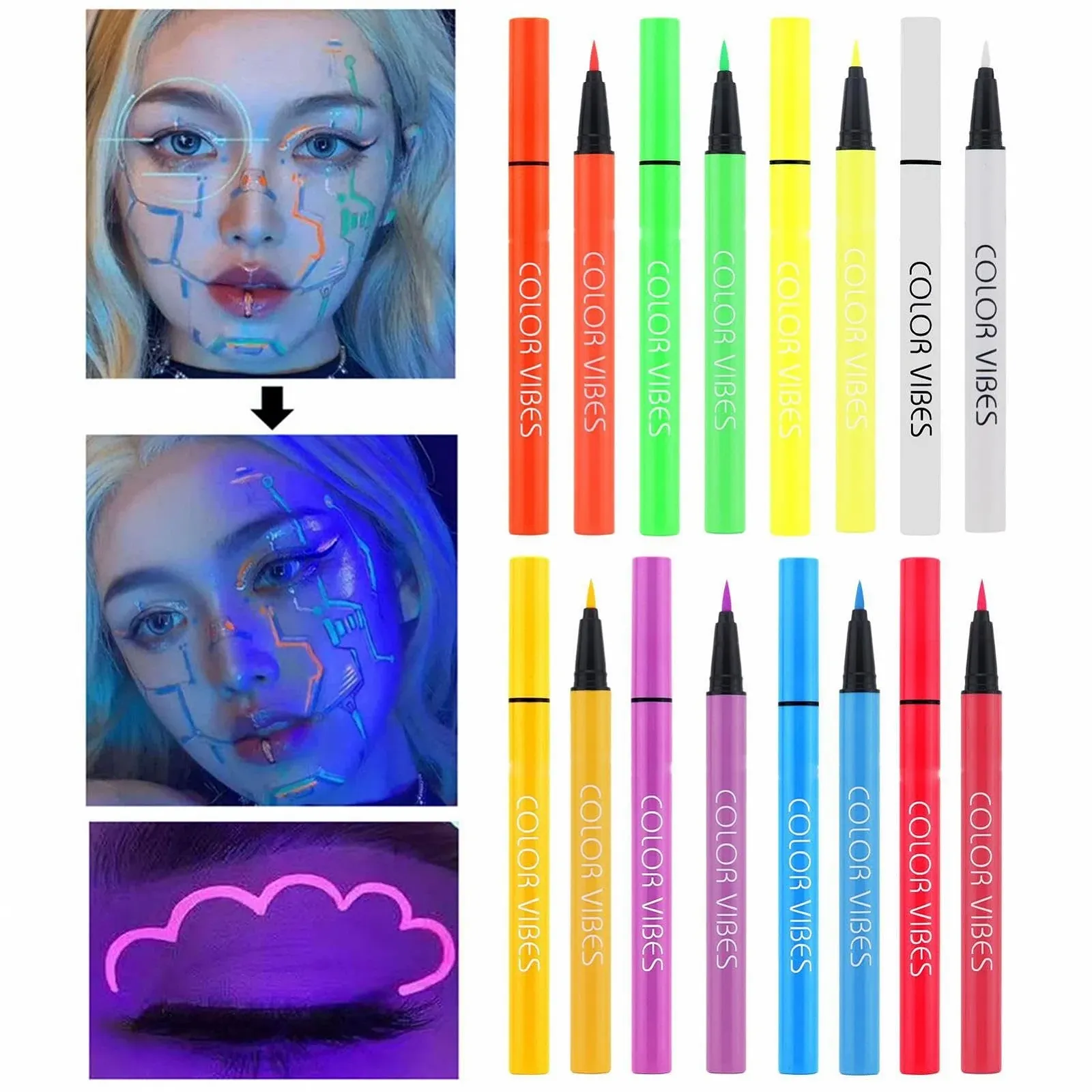 Підводка для очей Jildouf, кольоровий, водостійка, УФ-світний, Рідка, фото №7