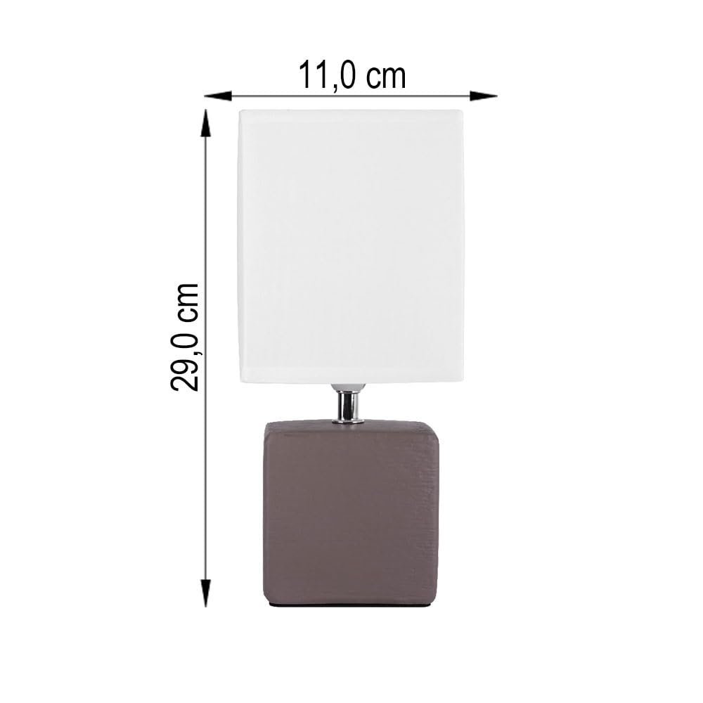 Настольные лампы GLOBO Набор из 2 шт. Ceramic 13 x 11 x 29 см Коричневый/Белый, фото №8