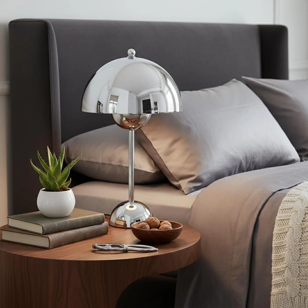 Настільна лампа Barcelona LED Металева Хром, фото №4