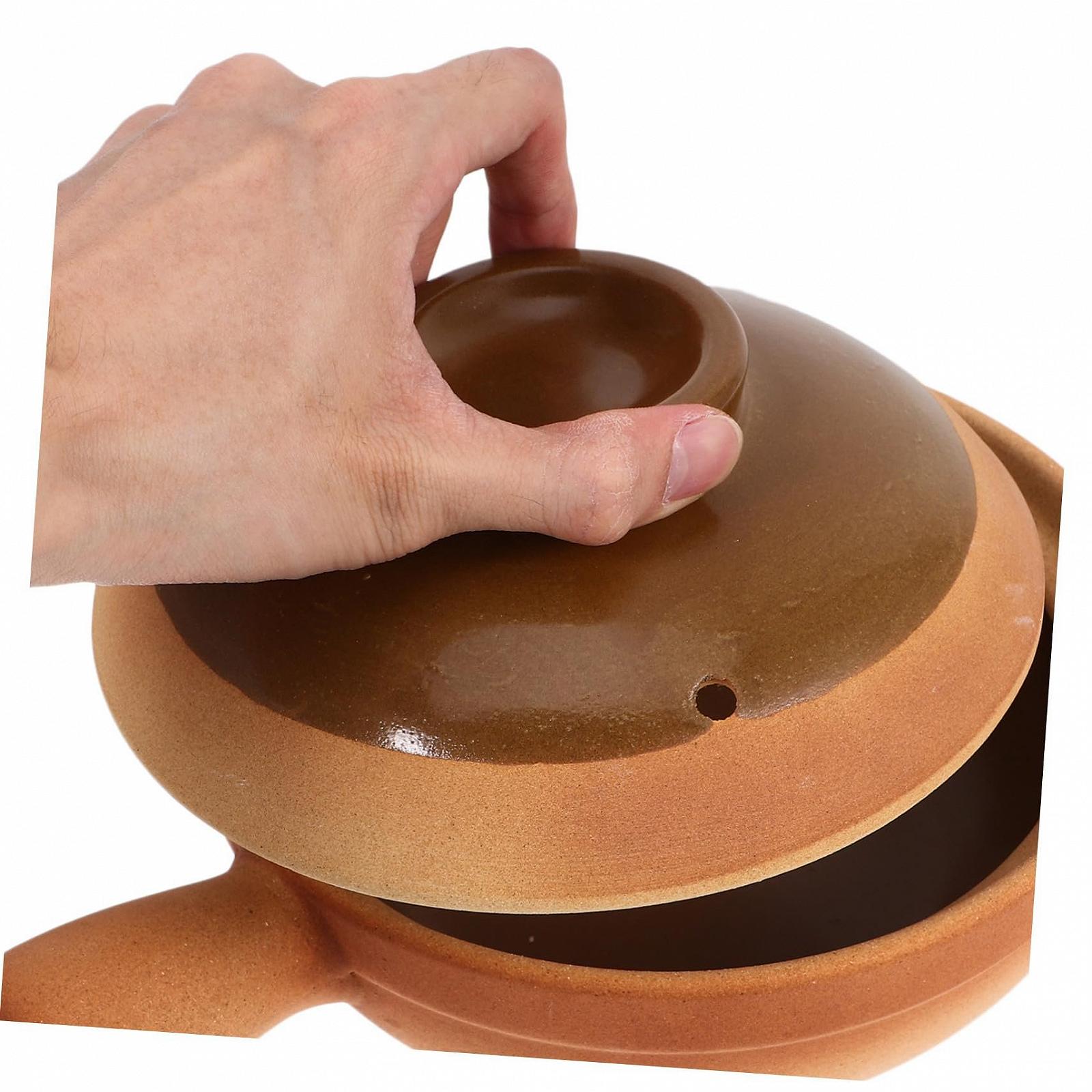 Горшок керамический SOLUSTRE 850 мл с крышкой и боковой ручкой термостойкий для риса и каш, фото №7