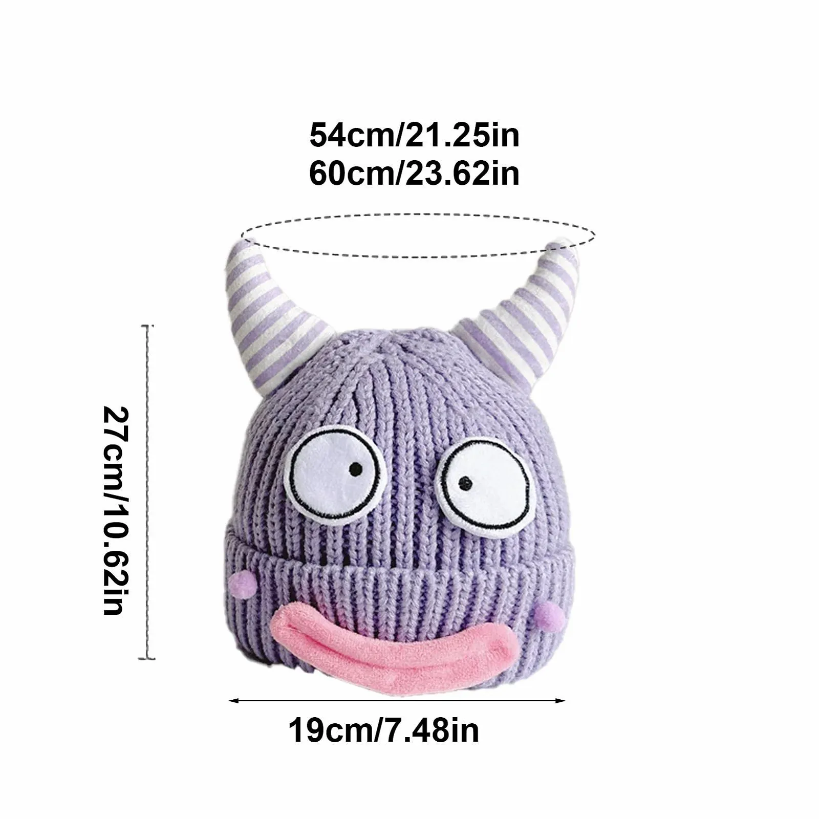 Вязаная шапка Holdes Neuheit с коровьими рогами, фото №5