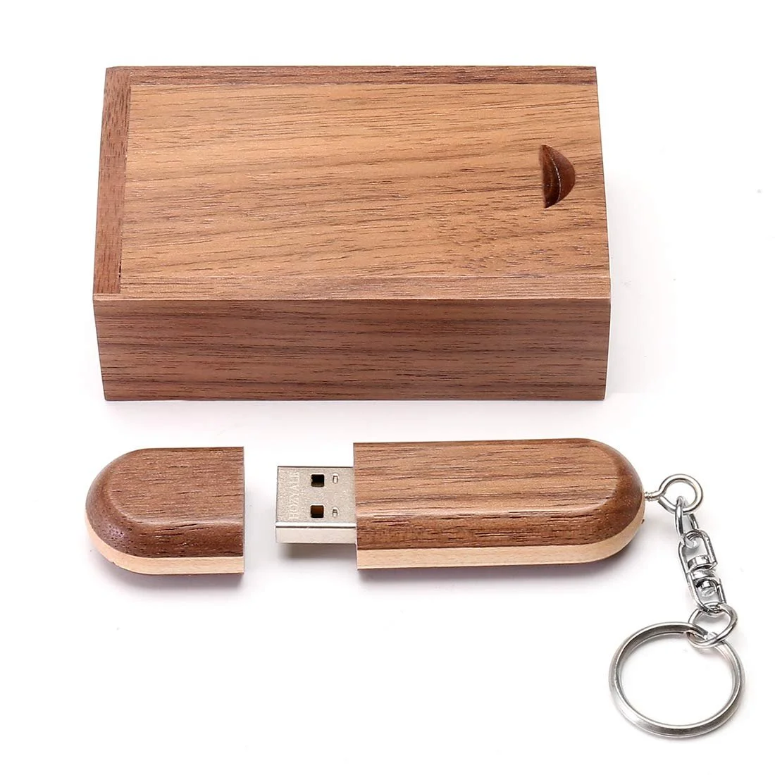 USB-флеш-накопичувач Two-Tone Wooden 32 ГБ USB 2.0 зі скринькою Світло-коричневий, фото №1 USB-флеш-накопичувач Two-Tone Wooden 32 ГБ USB 2.0 зі скринькою Світло-коричневий, фото №1