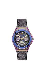 Купить Женские часы Guess 40 мм - Разноцветный ремешок, разноцветный циферблат, радужный корпус - Фото 1 Женские часы Guess 40 мм - Разноцветный ремешок, разноцветный циферблат, радужный корпус - Фото 1