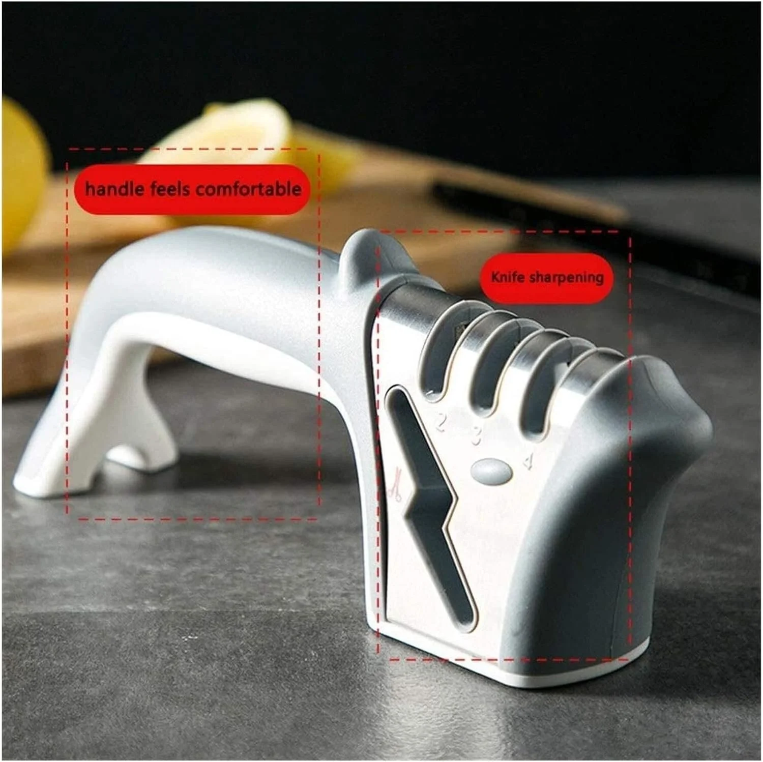 Точило для ножів та ножиць esmen 4-в-1 4-ступінчасте професійне ручне, фото №4 Точило для ножів та ножиць esmen 4-в-1 4-ступінчасте професійне ручне, фото №4