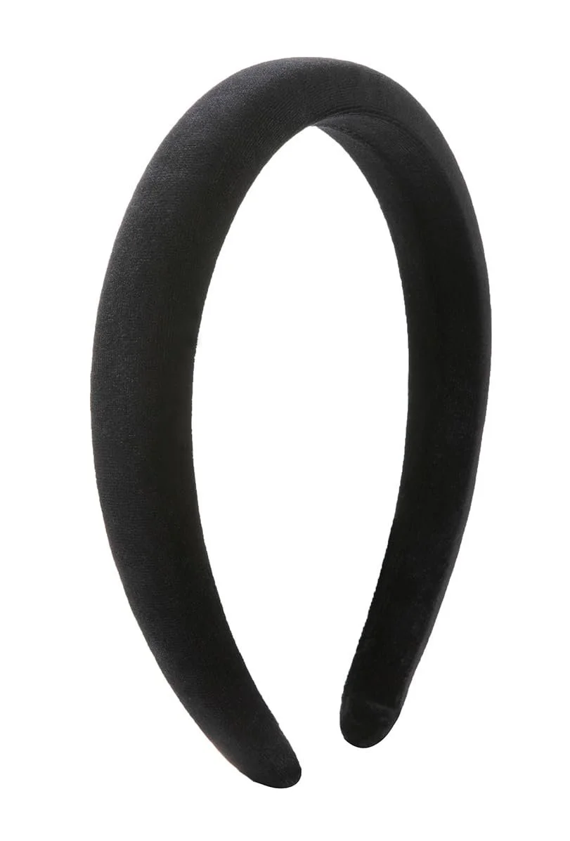 Обруч Оксамитовий Axy HRK10 М'який для волосся Чорний, фото №3