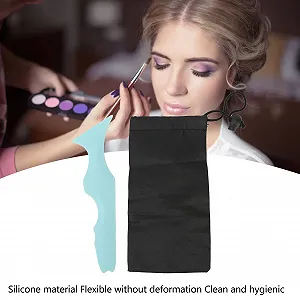 Трафарет для підводки очей 5-в-1 Силіконовий багаторазовий наконечник Силіконовий інструмент для макіяжу Синій synthetic.ua - Фото 1