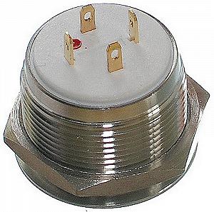 Кнопка антивандальна VJ Parts d25mm стрижка 22mm h20mm 4 контакт індикація synthetic.ua - Фото 1