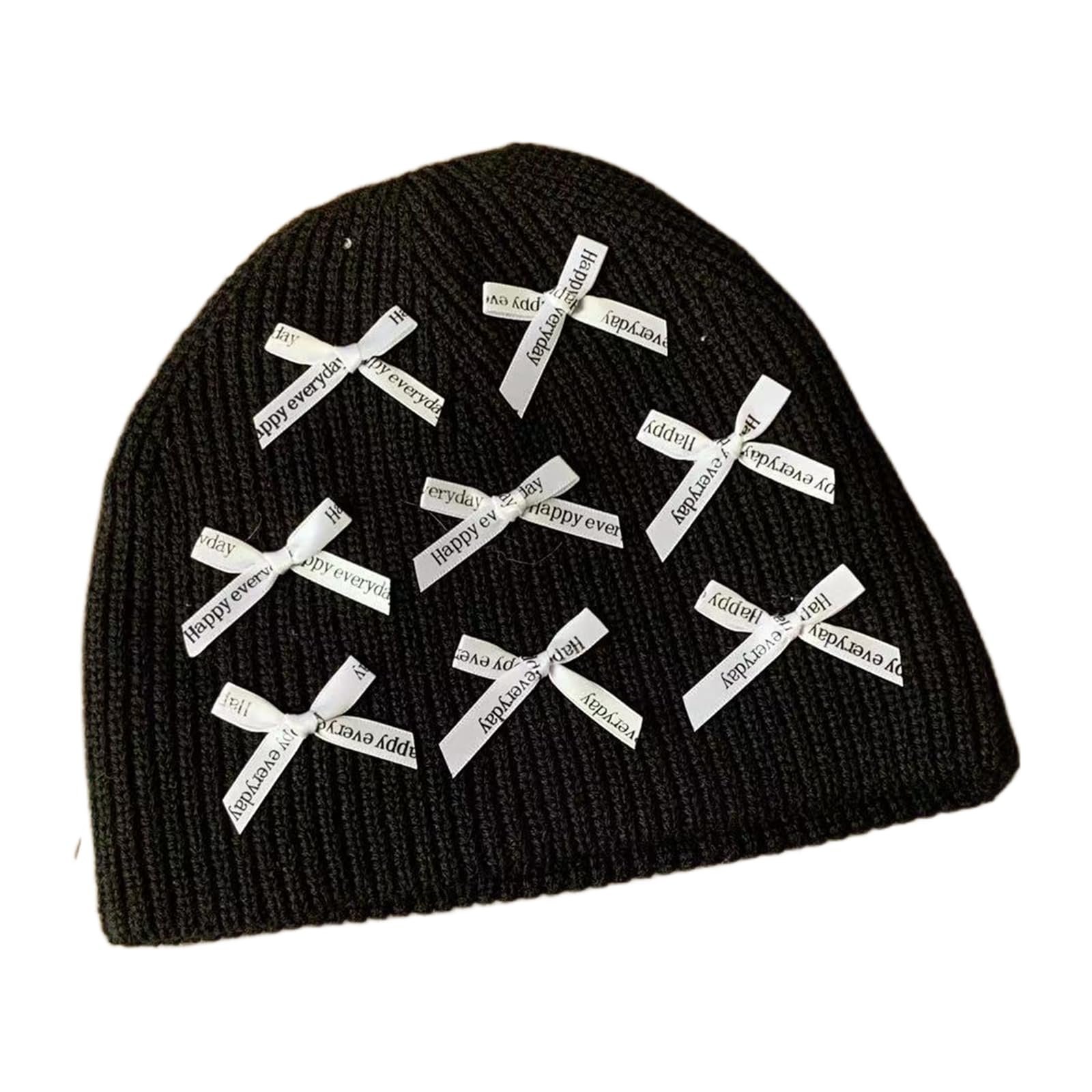 Вязаная крючком шапка-бини Ldabrye с бантом в японском стиле для девочек, фото №1 Вязаная крючком шапка-бини Ldabrye с бантом в японском стиле для девочек, фото №1