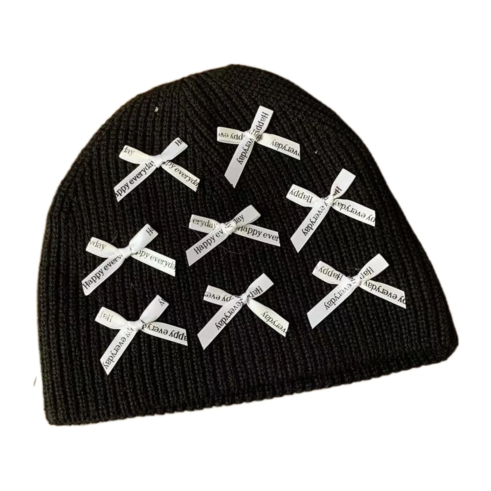 Вязаная крючком шапка-бини Ldabrye с бантом в японском стиле для девочек, фото №1 Вязаная крючком шапка-бини Ldabrye с бантом в японском стиле для девочек, фото №1