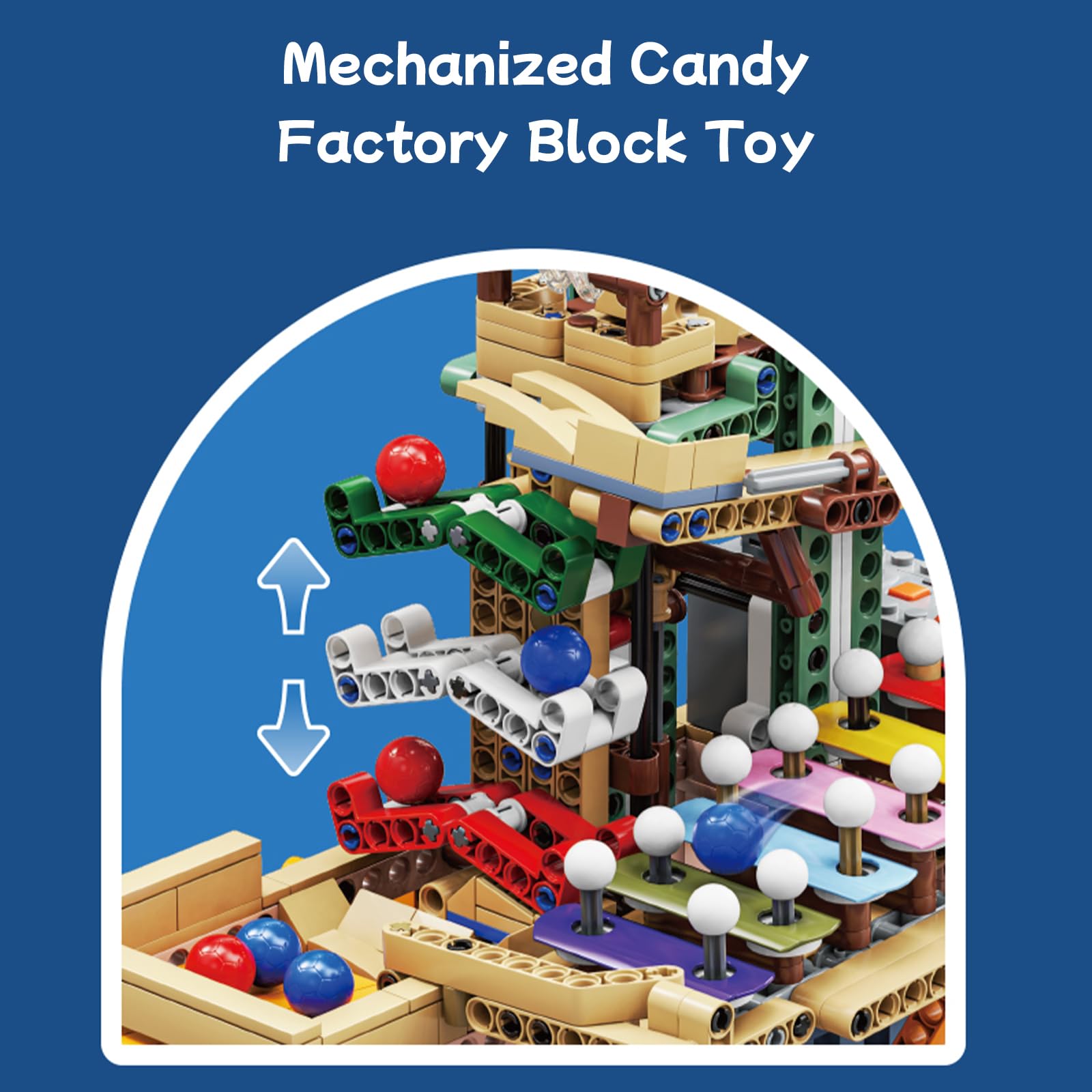 Игровой набор Hallisun Toy Building Block Set Marble Track 695 деталей, фото №5