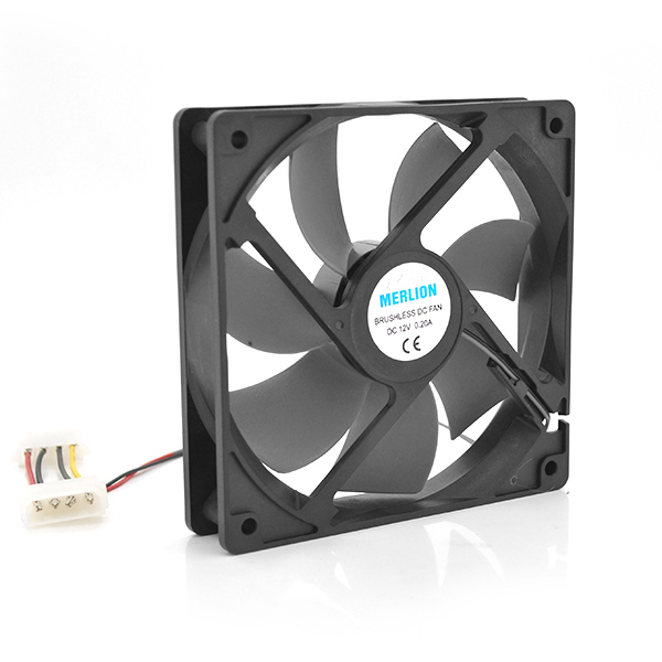 Кулер корпусний Merlion 9025 DC sleeve fan 4pin 92 25мм 1300об хв, фото №1