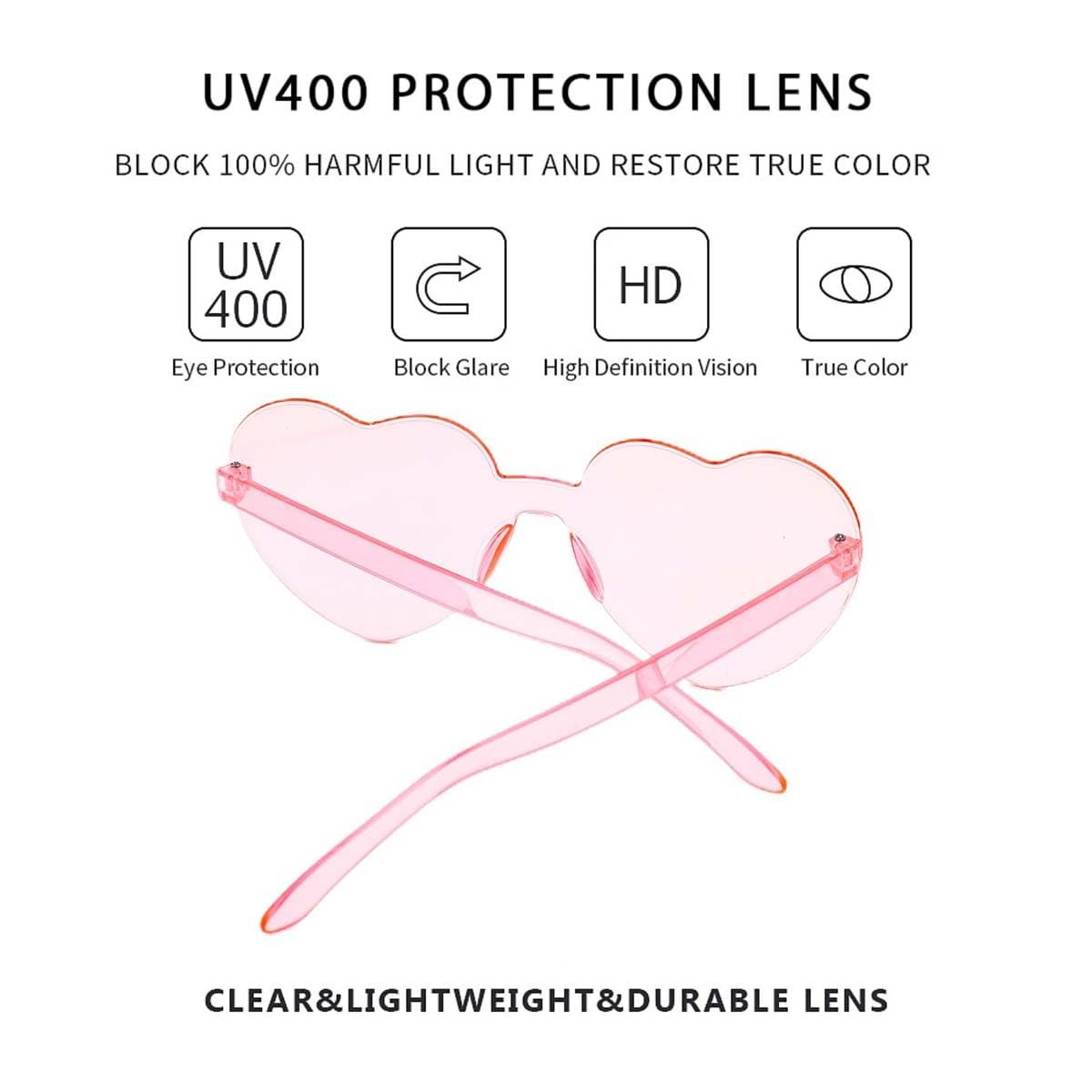 Солнцезащитные очки LLGSDLL Ретро Сердце Hippie Без оправы Candy, фото №3 Солнцезащитные очки LLGSDLL Ретро Сердце Hippie Без оправы Candy, фото №3