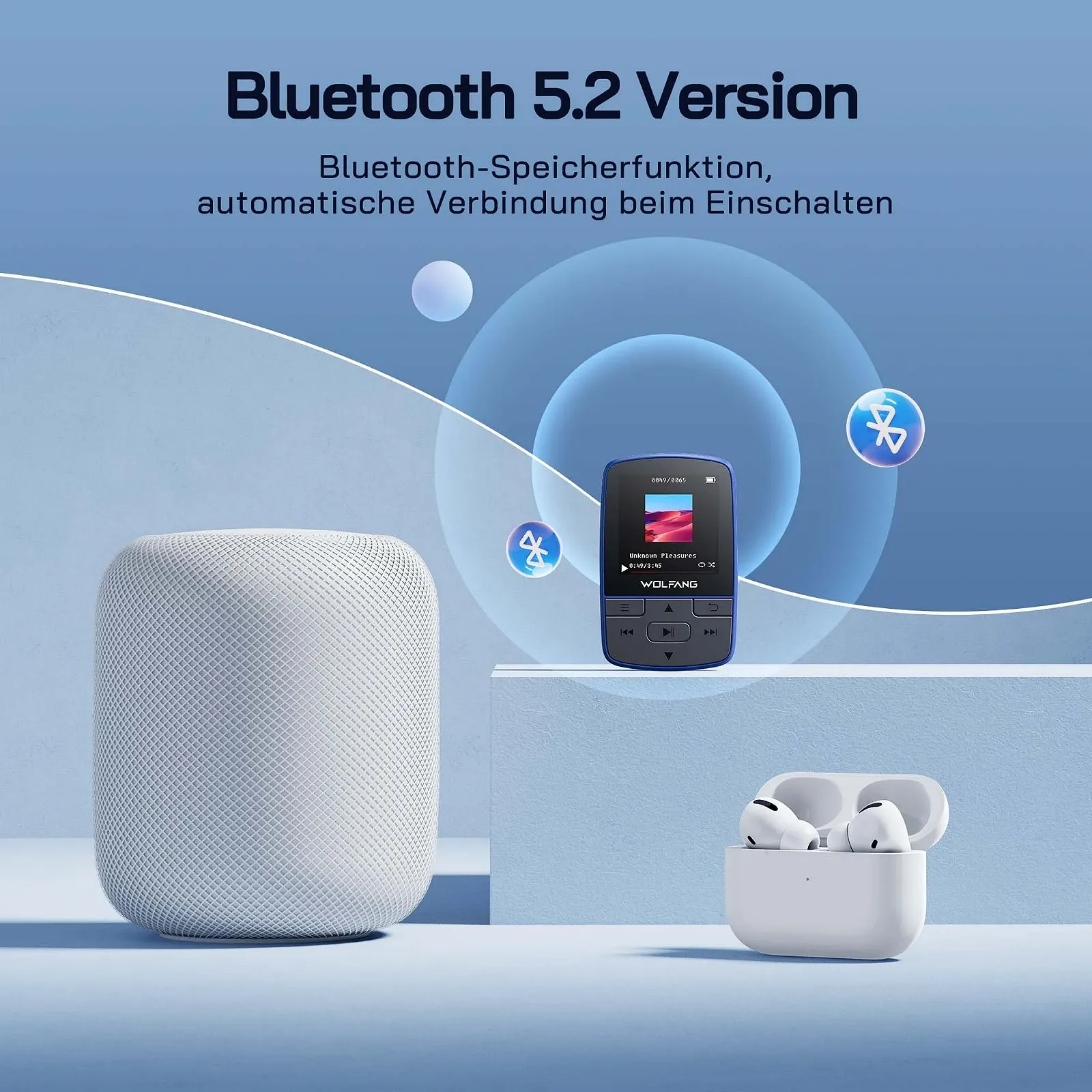 MP3-плеєр WOLFANG WMP01 64 ГБ Bluetooth 5.2, фото №3