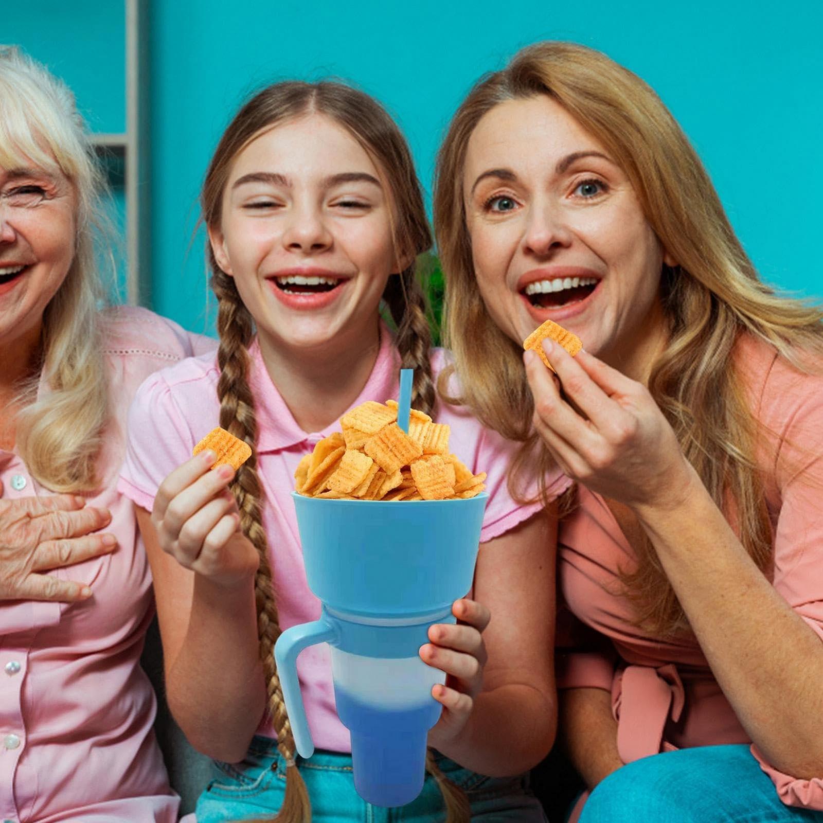 Стакан-поїльник з соломинкою 2-в-1, стакан для подорожей зі змінним кольором, фото №3