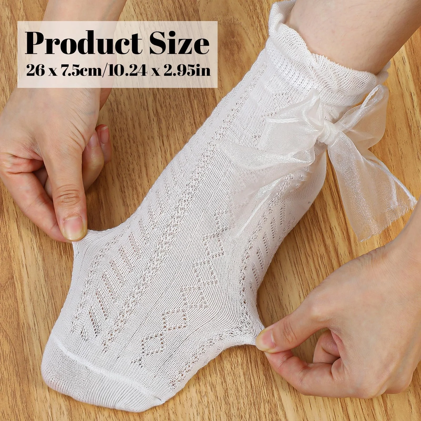 Шкарпетки з рюшами (2 пари) Lacs Чорно-білий, фото №2 Шкарпетки з рюшами (2 пари) Lacs Чорно-білий, фото №2