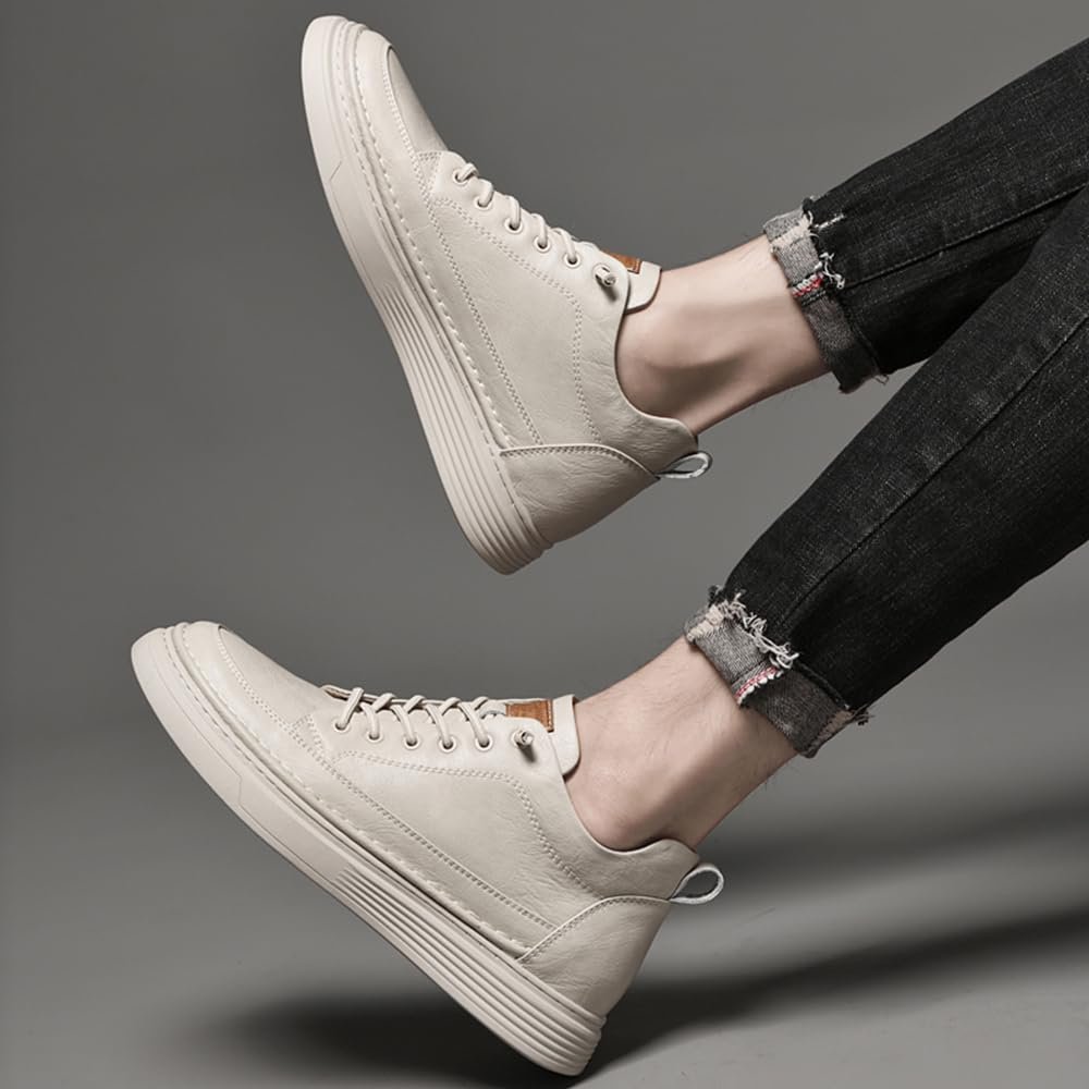 Кросівки Asifn Чоловічі Повсякденні Шкіряні на Шнурівці Спортивні Модні Дихаючі Зручні та Легкі, фото №6 Кросівки Asifn Чоловічі Повсякденні Шкіряні на Шнурівці Спортивні Модні Дихаючі Зручні та Легкі, фото №6