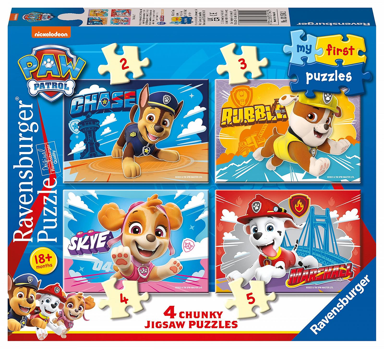 Пазл Ravensburger Paw Patrol My First Puzzles 2, 3, 4, 5 елементів, фото №1
