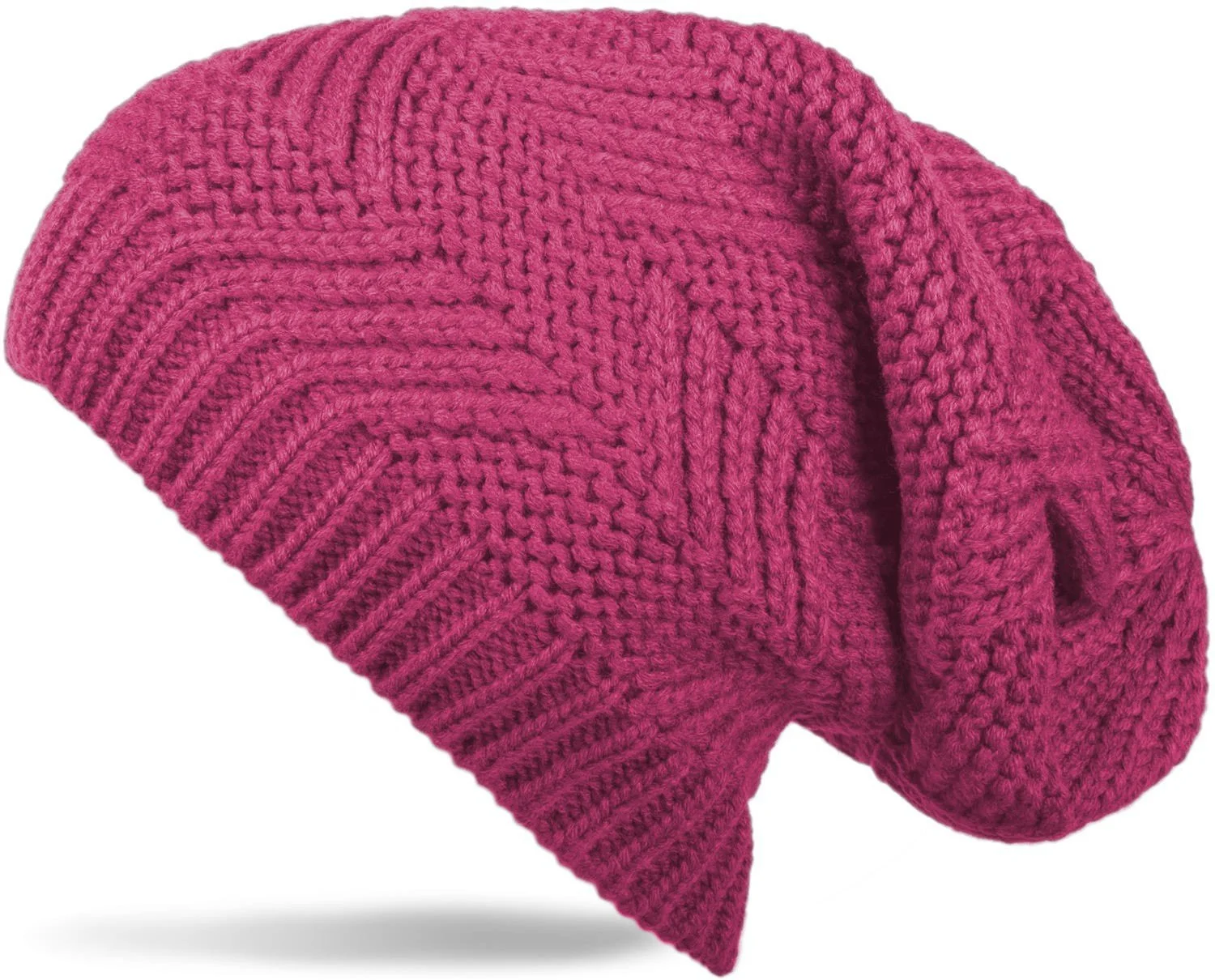 Классическая теплая унисекс длинная шапка-бини styleBREAKER с текстурным узором 04024017, фото №1