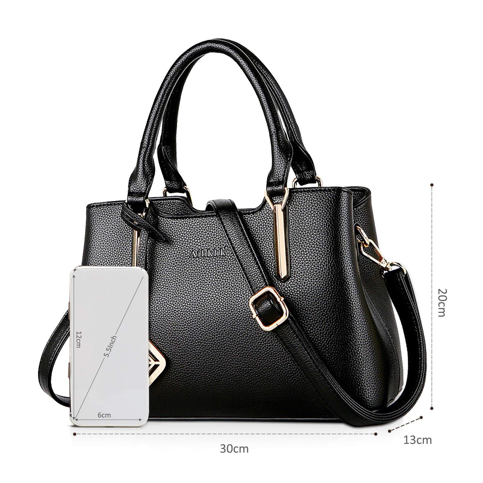 Сумка с короткими ручками NICOLE & DORIS Shopper, из искусственной кожи, большая вместимость, черный, фото №6