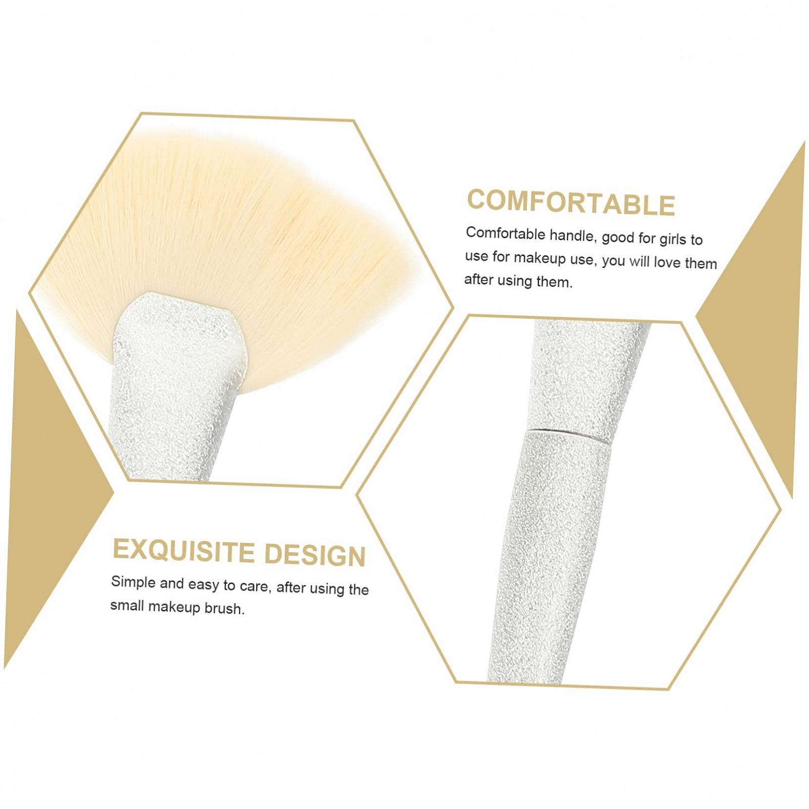 Набір пензлів для макіяжу Miss Eyeshadow Brush, для розтушовування, хайлайтера, для обличчя, основний набір, для пудри, косметики для очей, з синтетичного волокна, білий, фото №4