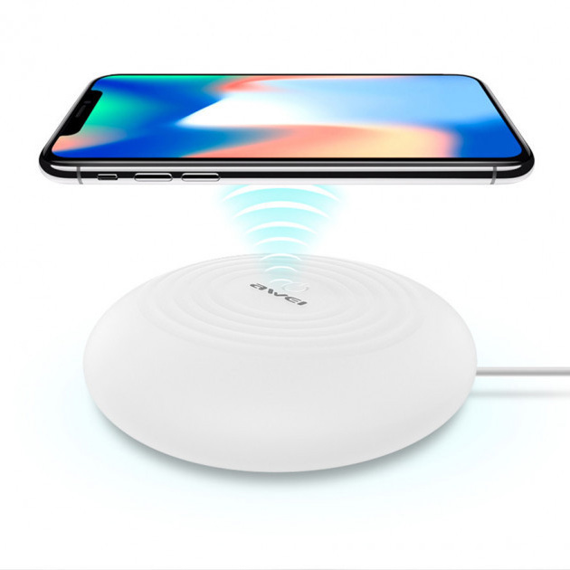 Бездротова зарядка з підсвітом 7 кольорів 10W COLOR Awei W7 WIRELESS CHARGE, фото №1 Бездротова зарядка з підсвітом 7 кольорів 10W COLOR Awei W7 WIRELESS CHARGE, фото №1