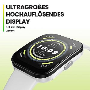 Смарт-годинник Amazfit Bip 5 46 мм з вимірюванням пульсу, 120 спортивними режимами, Bluetooth-дзвінками, GPS і 4 системами супутникового позиціонування, підтримкою Alexa, монітором SpO2 та часом автономної роботи 10 днів synthetic.ua - Фото 1