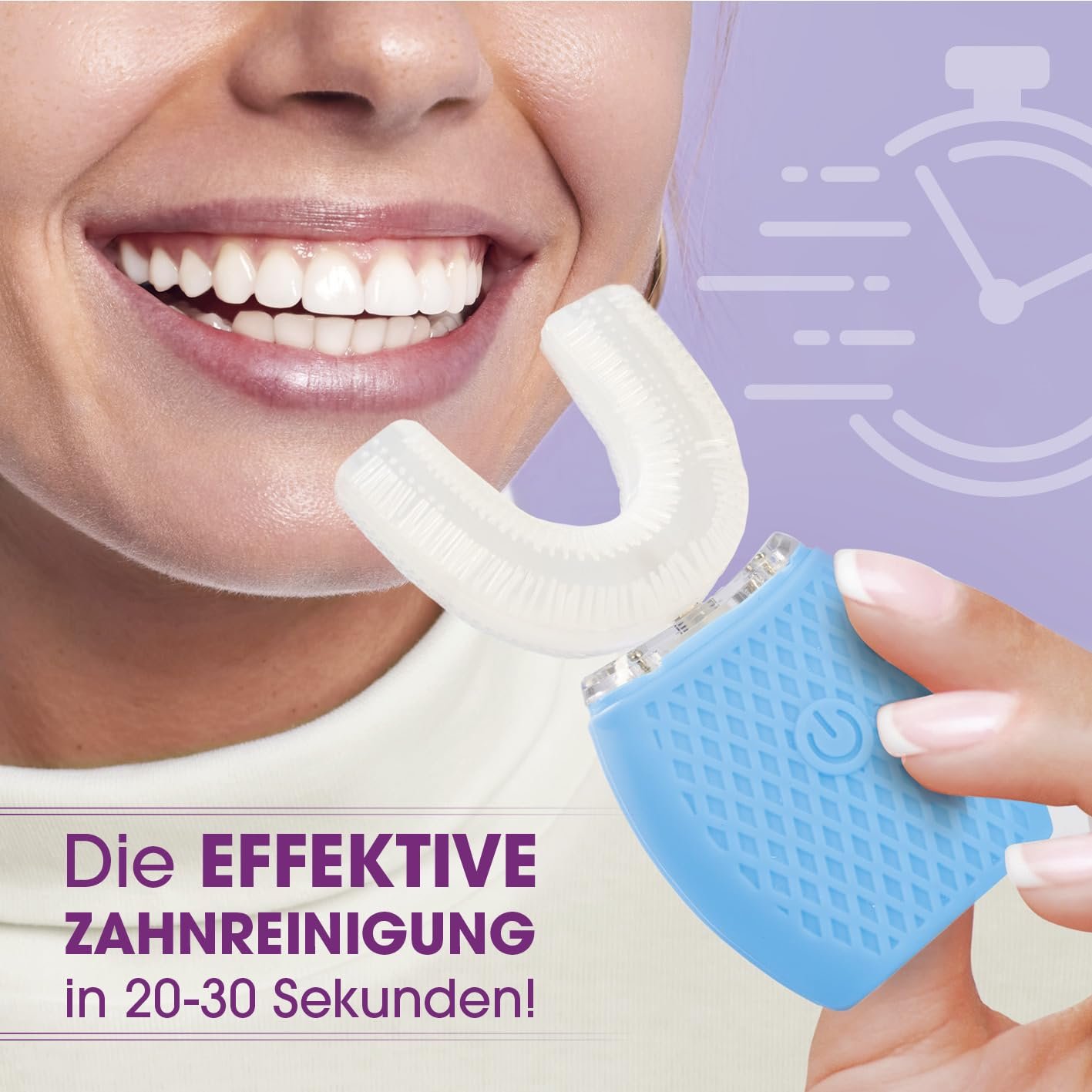 Ультразвукова зубна щітка VITALmaxx 360° 4 режими 15000 звукових вібрацій USB, фото №3