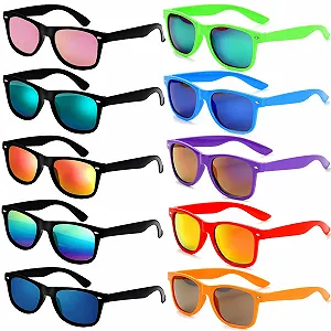 Сонцезахисні окуляри FSMILING Neon, набір для жінок і чоловіків, 10 штук - Фото 1