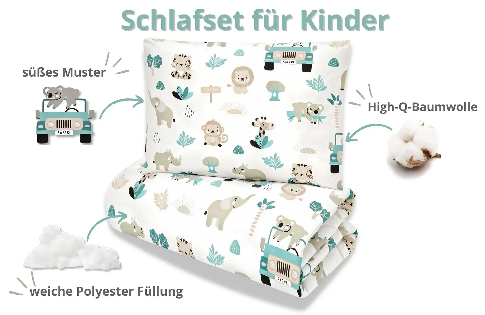 Детское одеяло без покрытия 90 x 120 см - Хлопковое детское одеяло и набор подушек Детское одеяло 90 x 120 см и подушка 60 x 40 см Oeko-Tex Africa, фото №2 Детское одеяло без покрытия 90 x 120 см - Хлопковое детское одеяло и набор подушек Детское одеяло 90 x 120 см и подушка 60 x 40 см Oeko-Tex Africa, фото №2