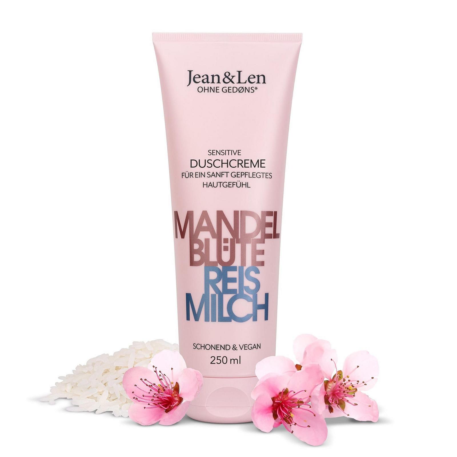 Крем-гель для душа Jean & Len Almond Blossom & Rice Milk для сухой и чувствительной кожи 250 мл, фото №1