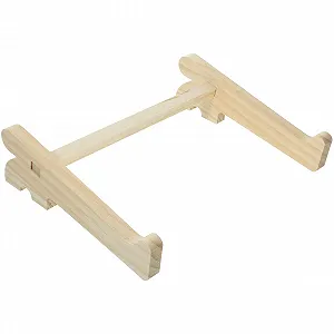 Подставка для ноутбука Деревянная OUNONA Регулируемая по высоте Эргономичная для стола Офиса Домашнего офиса Улучшает осанку Снимает напряжение с шеи и плеч Подходит для ноутбуков - Фото 1