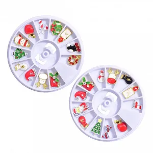 Украшения для ногтей FRCOLOR Рождественские, DIY аксессуары для маникюра, креативные украшения для ногтей, разные дизайны, прочные и элегантные - Фото 1