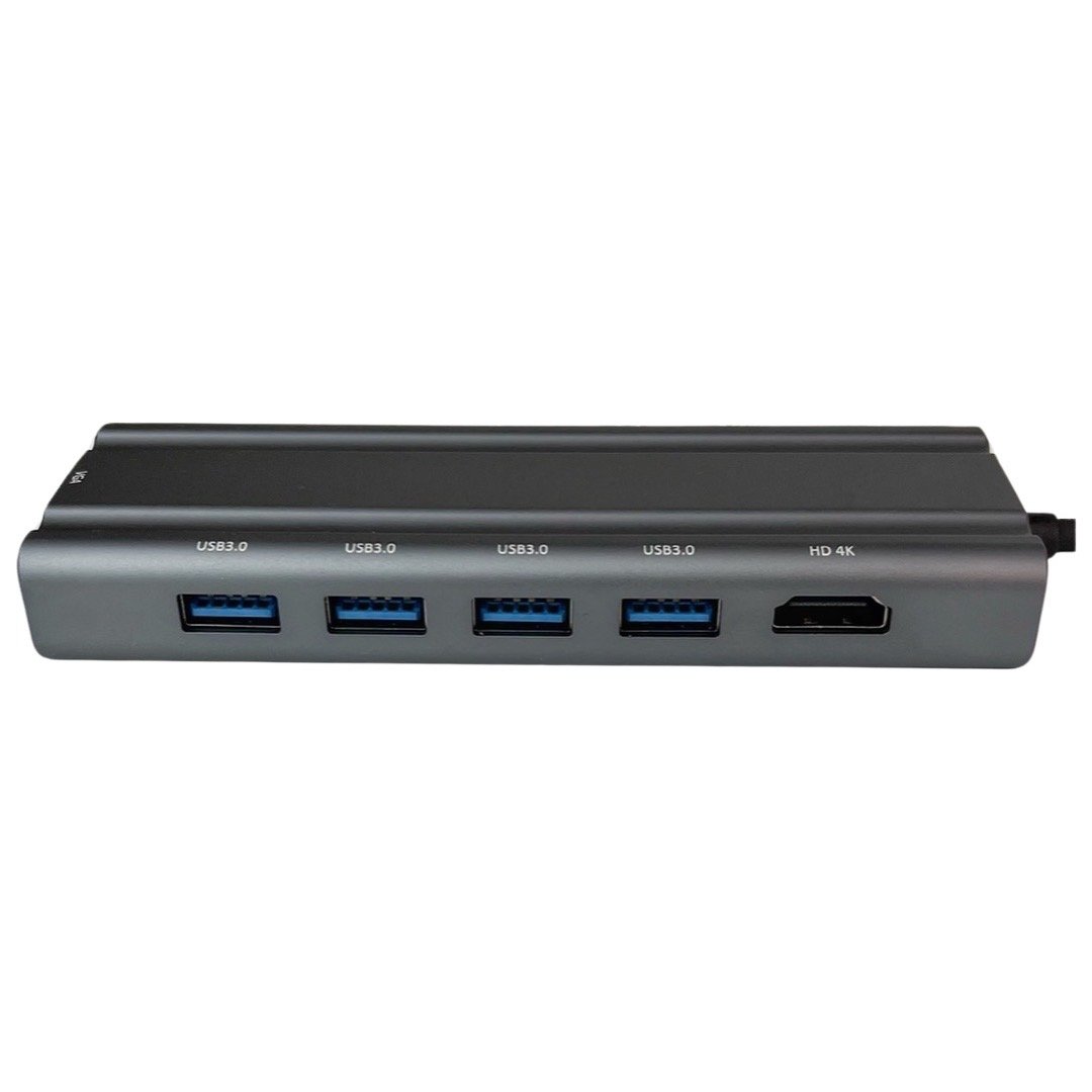 Концентратор Wondertech WT00586 Type-C Hub 10-в-1 для ноутбуків: 4x USB 3.0, 1x USB 2.0, HDMI, VGA, SD/TF, 3,5 мм jack, фото №8