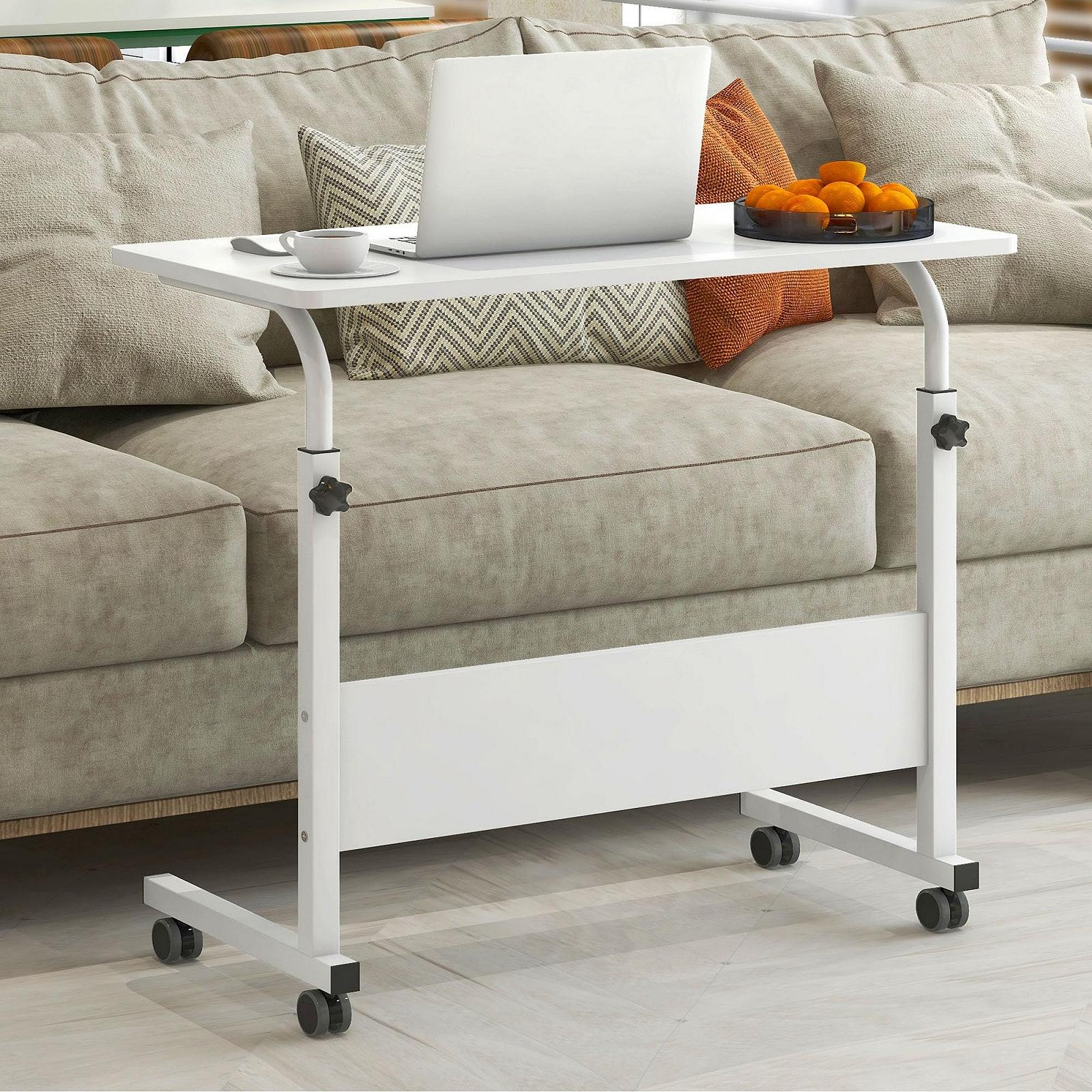 Столик для ноутбука Soges, прикроватный столик на колесиках, регулируемый по высоте столик для ПК, столик для ноутбука, подставка для ноутбука, столик для ухода за кроватью и диваном, 80 x 40 см, фото №3 Столик для ноутбука Soges, прикроватный столик на колесиках, регулируемый по высоте столик для ПК, столик для ноутбука, подставка для ноутбука, столик для ухода за кроватью и диваном, 80 x 40 см, фото №3