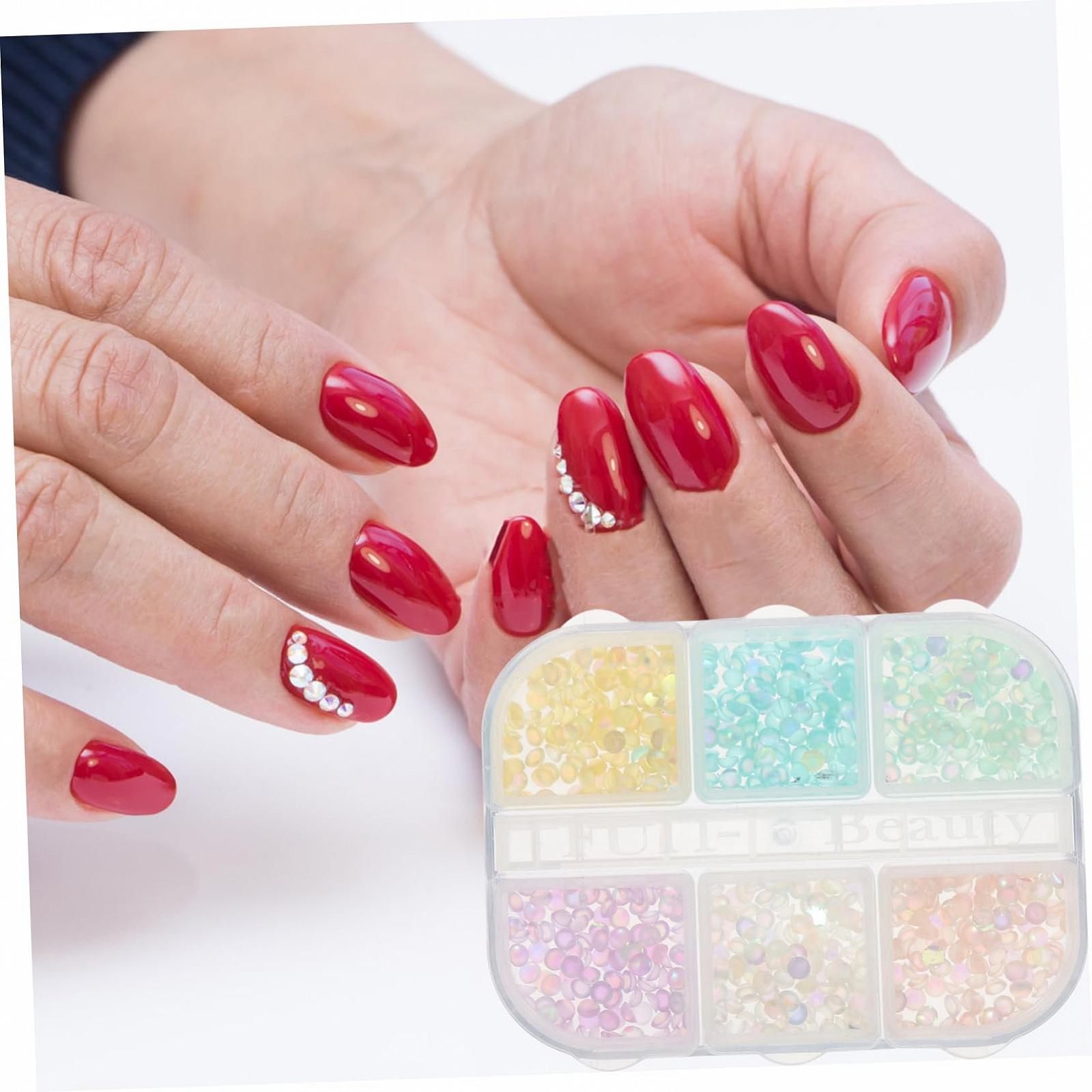 Аксессуары для ногтей (1 коробка) Блестки для ногтей, драгоценные камни, блестки для ногтей русалки, уникальные украшения для ногтей, жемчуг для плоского дна, цветная смола, фото №7