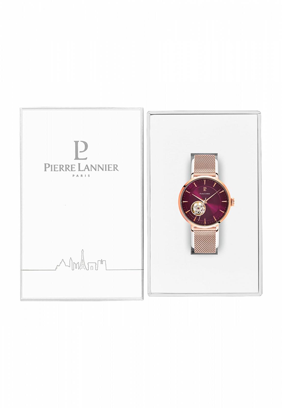 Жіночий Годинник Pierre Lannier Automatic Золотий Сталевий Браслет Срібний Циферблат, фото №6