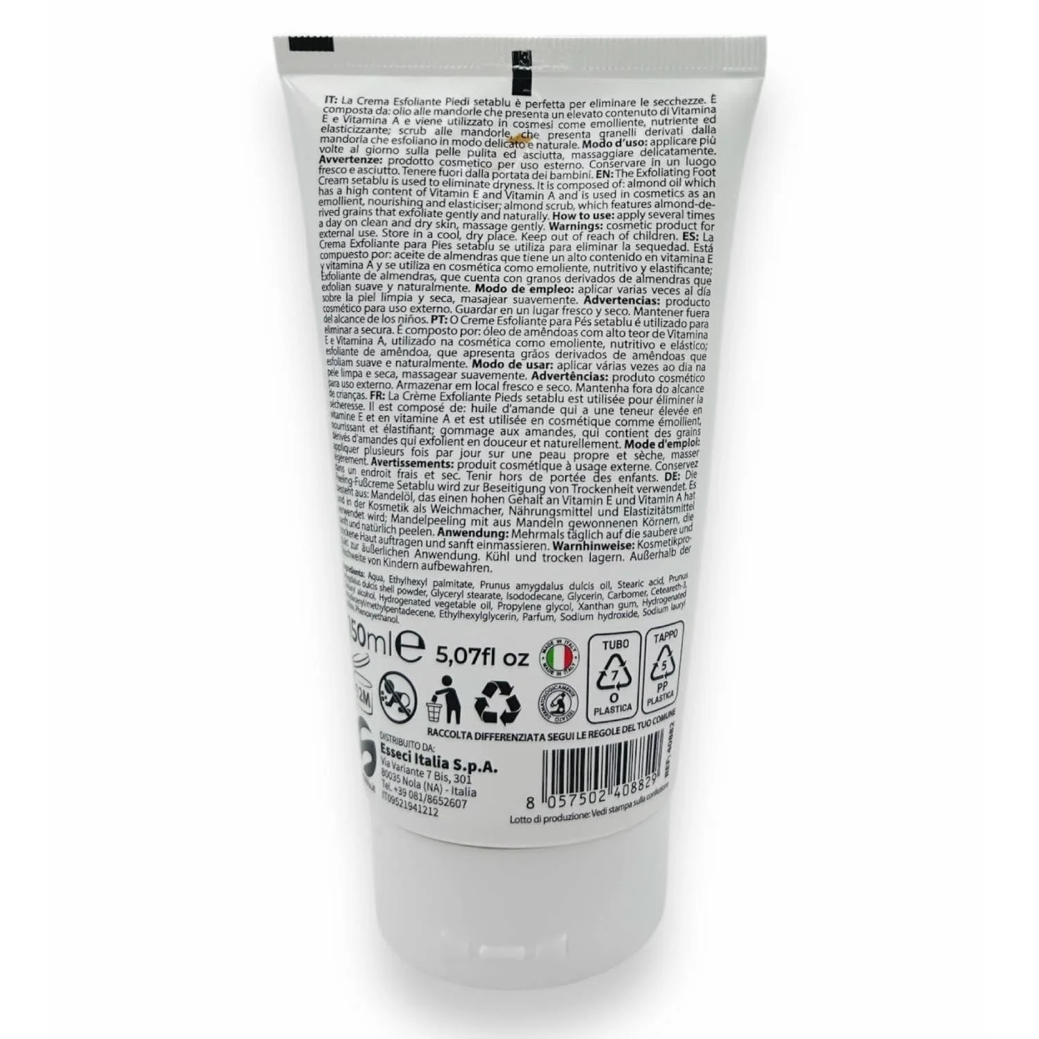 Крем-пілінг для ніг Setablu Lemon Extract and Vegetable Granules 150 мл, фото №2