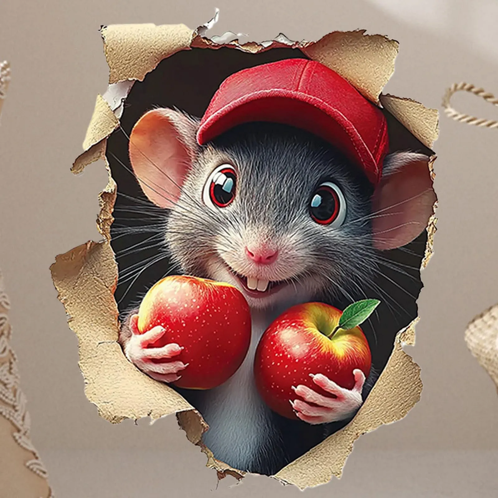 Наклейка на стіну 3D Cartoon Look знімна самоклеюча плівкова, фото №3 Наклейка на стіну 3D Cartoon Look знімна самоклеюча плівкова, фото №3