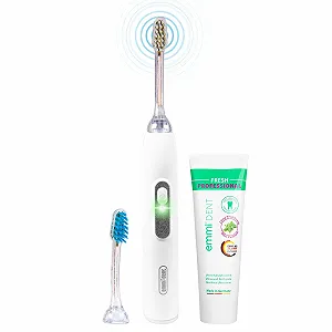 Електрична ультразвукова зубна щітка emmi-dent Metallic White - Фото 1