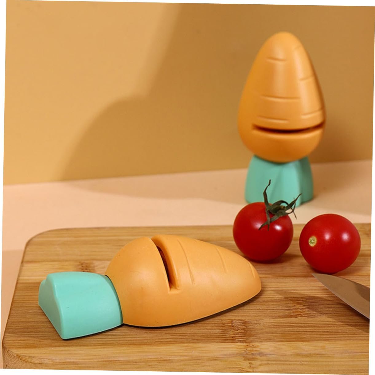 Точилка для ножей VALICLUD набор 4 шт. мини в форме моркови эргономичная нековзная, фото №8