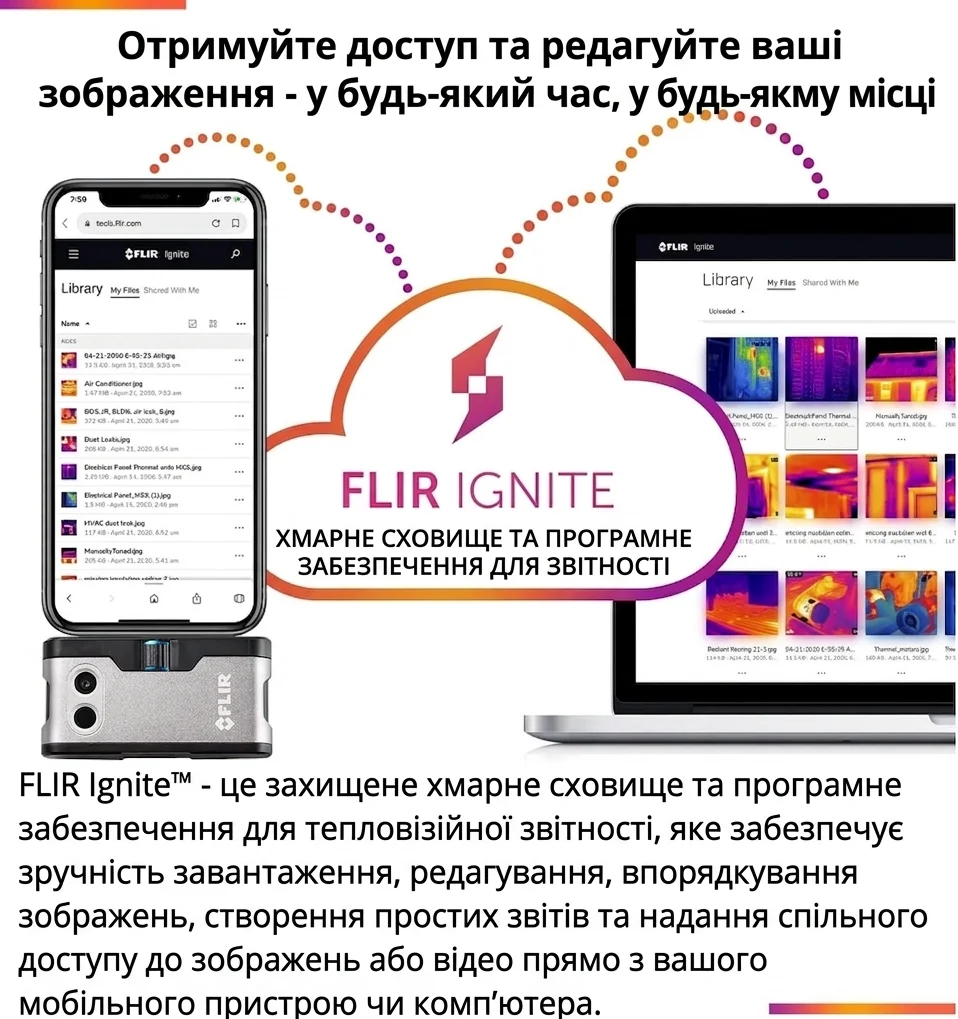 Тепловізійна камера FLIR ONE Type-C / 80 x 60 / 150mk / 8.7Hz / Срібний, фото №3