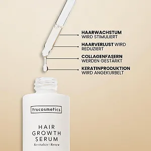 Сироватка для росту волосся Trucosmetics з пептидами, куркумою, червоною конюшиною та кропивою, біотином і кофеїном synthetic.ua - Фото 1