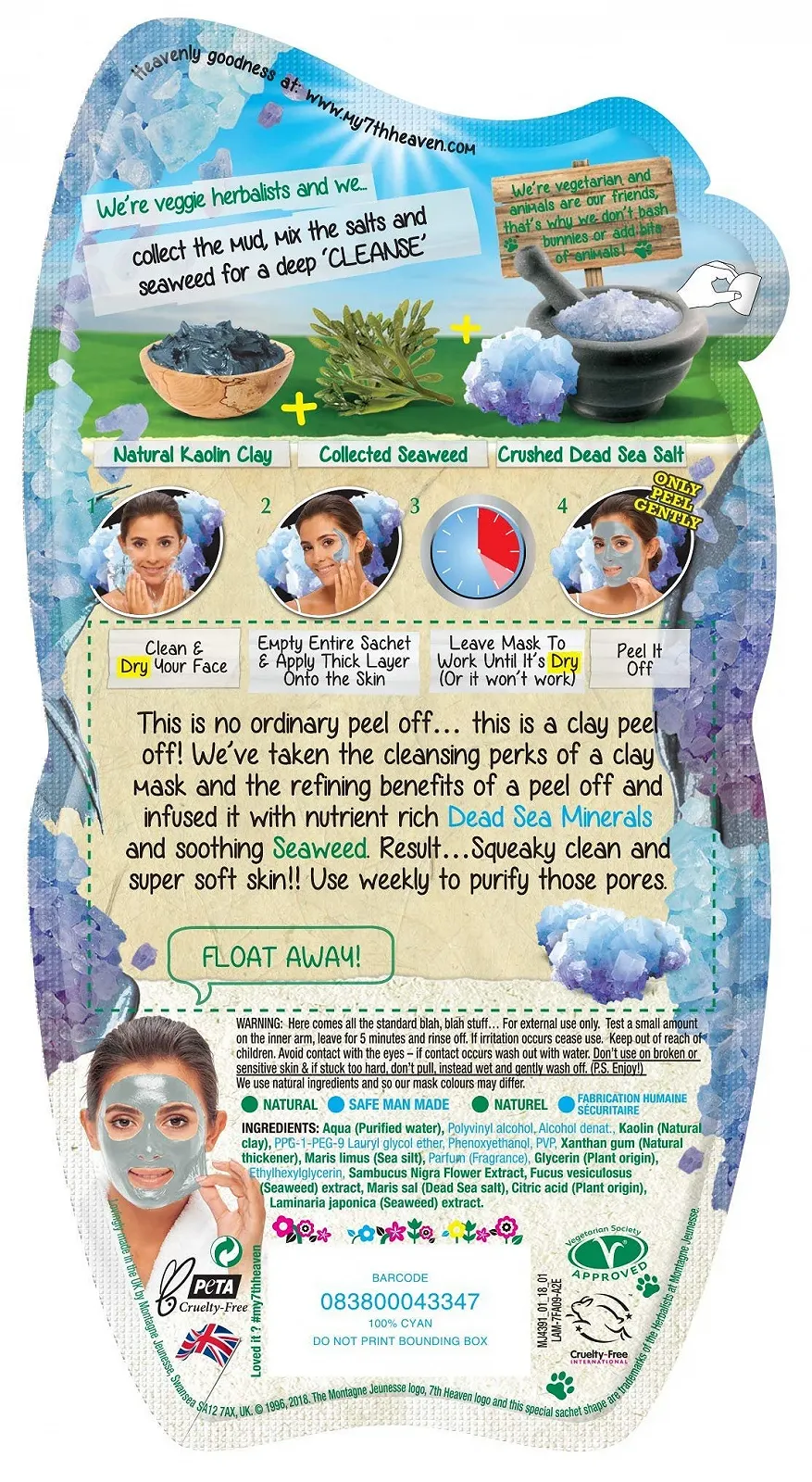 Маска для обличчя 7Th Heaven Dead Sea & Clay, фото №2