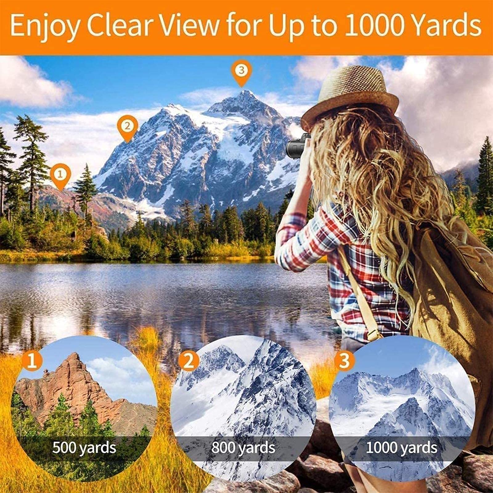 Монокуляр 4K 10 300 x 40 мм Super-Telezoom з тримачем для телефону та штативом, фото №2