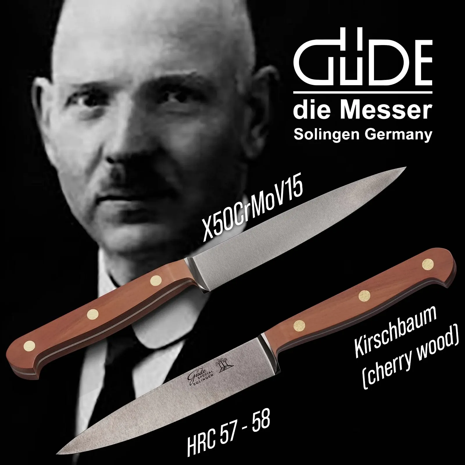 Ніж кухонний Güde Karl Güde 13 см, фото №3 Ніж кухонний Güde Karl Güde 13 см, фото №3