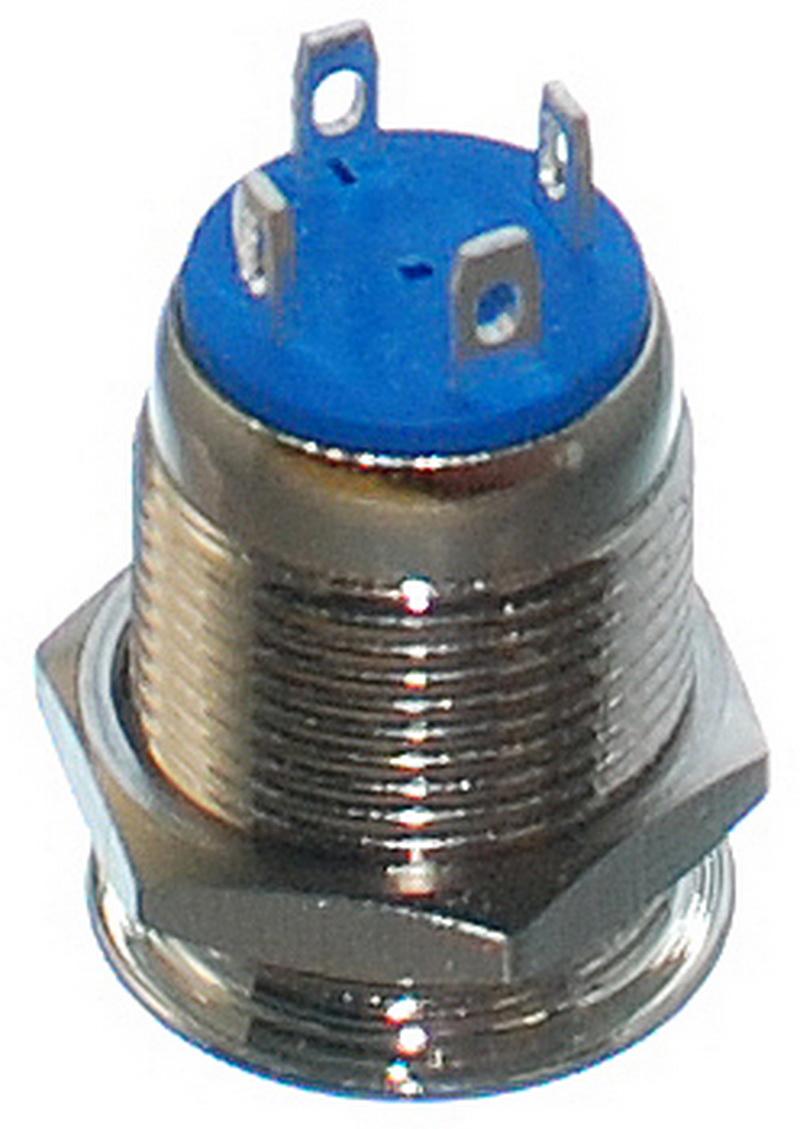 Кнопка антивандальна VJ Parts d14mm стрижка 12mm h18mm 4 контакту, фото №2