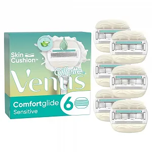 Сменные лезвия Gillette Venus ComfortGlide 5 Sensitive 6 шт. - Фото 1