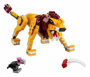 Конструктор LEGO Creator 3-in-1 31112 Дикий лев Страус и бородавочник Игрушечные животные для детей synthetic.ua - Фото 1