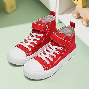 Детские Кеды для Девочек Высокие Классические на Липучках Спортивные synthetic.ua - Фото 1