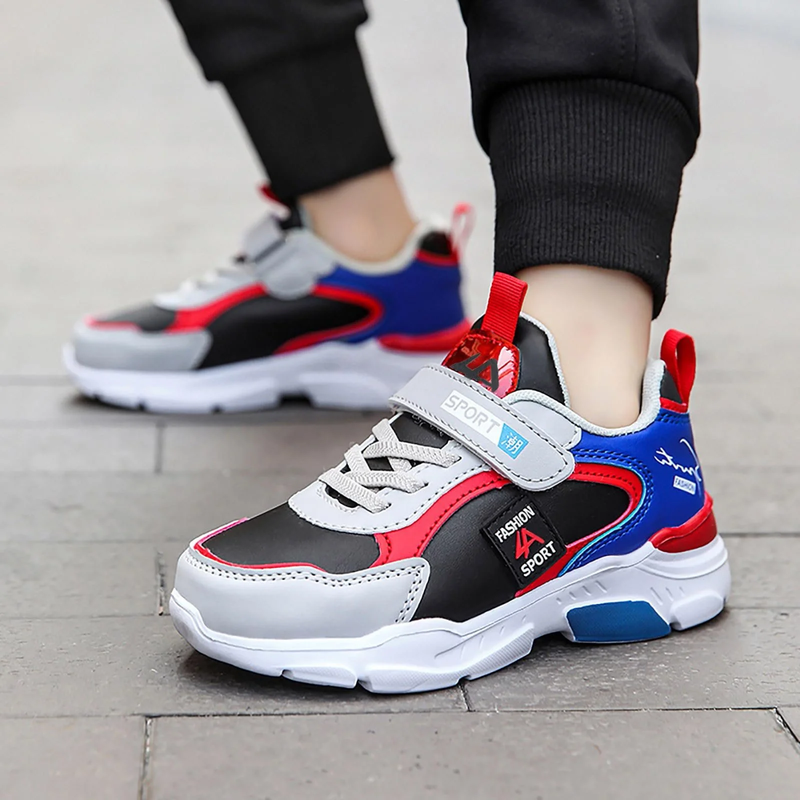 Дитячі Кросівки Спортивне Взуття Сітка Для Приміщень Дихаючі Легкі М'які Еластичні Футбольні, фото №5